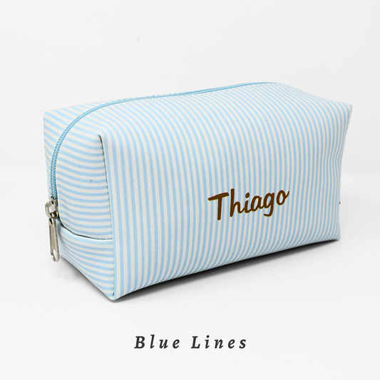 Blue Lines Necessaire R. Personalizada