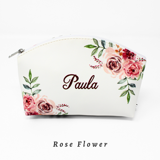 Necessaire Redonda Rose Flower Personalizado