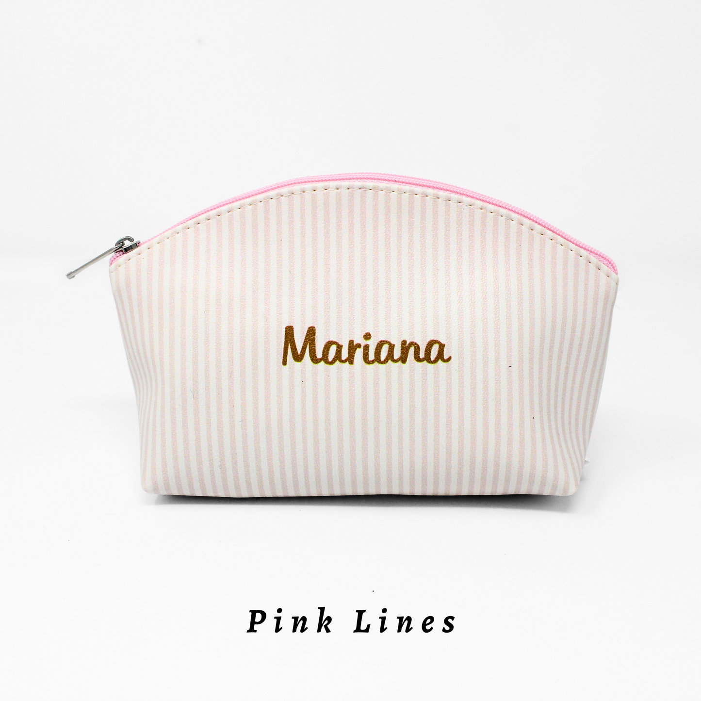 Necessaire Redonda Pink Lines Personalizado