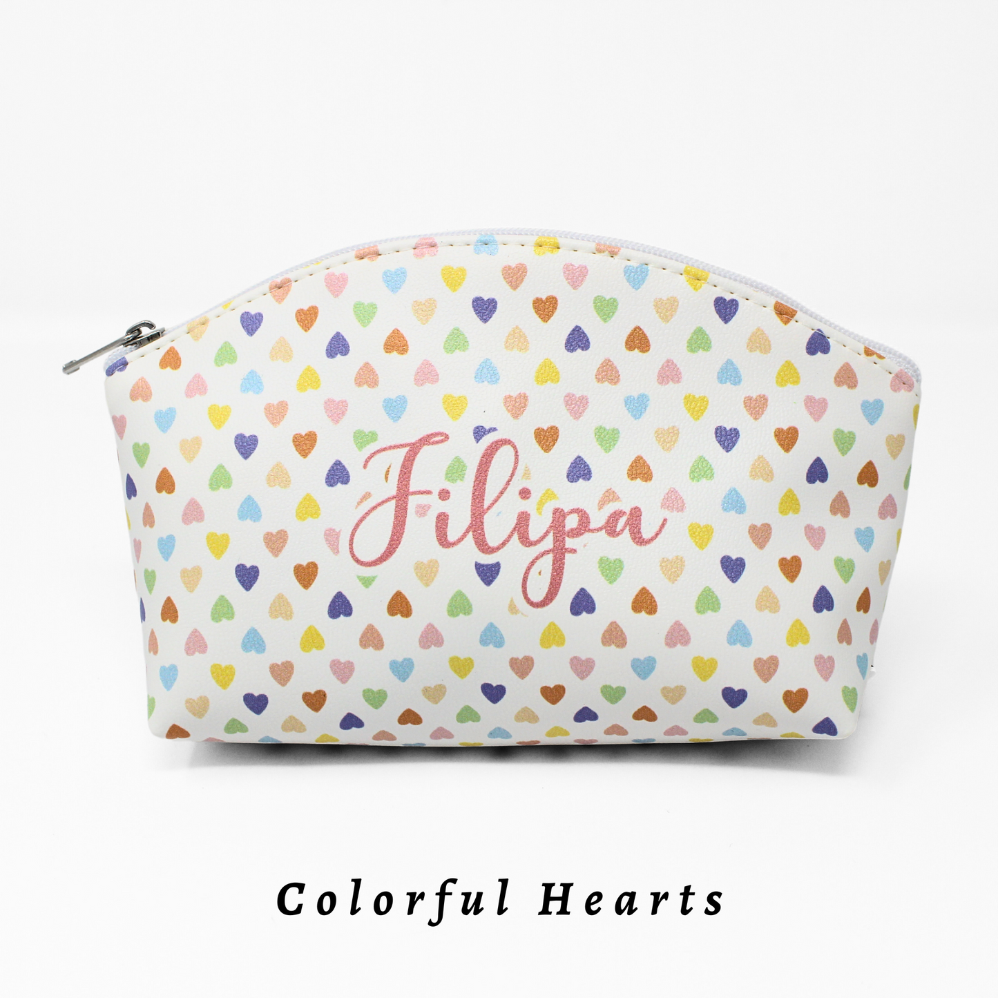 Necessaire Redonda Colorful Hearts Personalizado